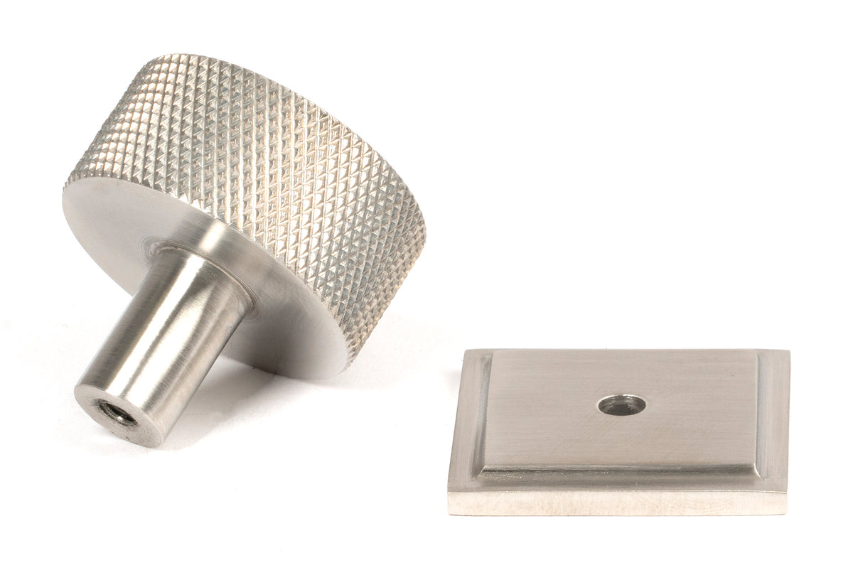 From The Anvil - Satin SS (304) Brompton Cabinet Knob - 32mm (Square) | Sku. 46893 | Trade Door Handles.