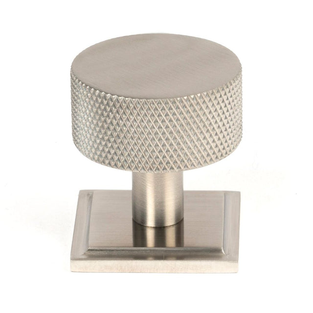 From The Anvil - Satin SS (304) Brompton Cabinet Knob - 32mm (Square) | Sku. 46893 | Trade Door Handles.