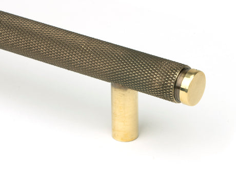 From The Anvil - Aged Brass Full Brompton Pull Handle - Small | Sku. 46894 | Trade Door Handles.