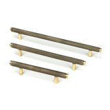 From The Anvil - Aged Brass Full Brompton Pull Handle - Small | Sku. 46894 | Trade Door Handles.