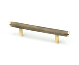 From The Anvil - Aged Brass Full Brompton Pull Handle - Small | Sku. 46894 | Trade Door Handles.