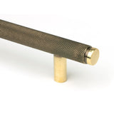 From The Anvil - Aged Brass Full Brompton Pull Handle - Large | Sku. 46896 | Trade Door Handles.