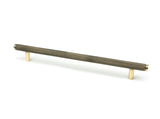 From The Anvil - Aged Brass Full Brompton Pull Handle - Large | Sku. 46896 | Trade Door Handles.