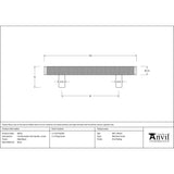 From The Anvil - Matt Black Full Brompton Pull Handle - Small | Sku. 46912 | Trade Door Handles.