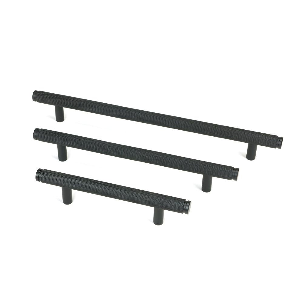 From The Anvil - Matt Black Full Brompton Pull Handle - Medium | Sku. 46913 | Trade Door Handles.