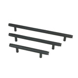 From The Anvil - Matt Black Full Brompton Pull Handle - Medium | Sku. 46913 | Trade Door Handles.