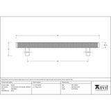 From The Anvil - Matt Black Full Brompton Pull Handle - Medium | Sku. 46913 | Trade Door Handles.