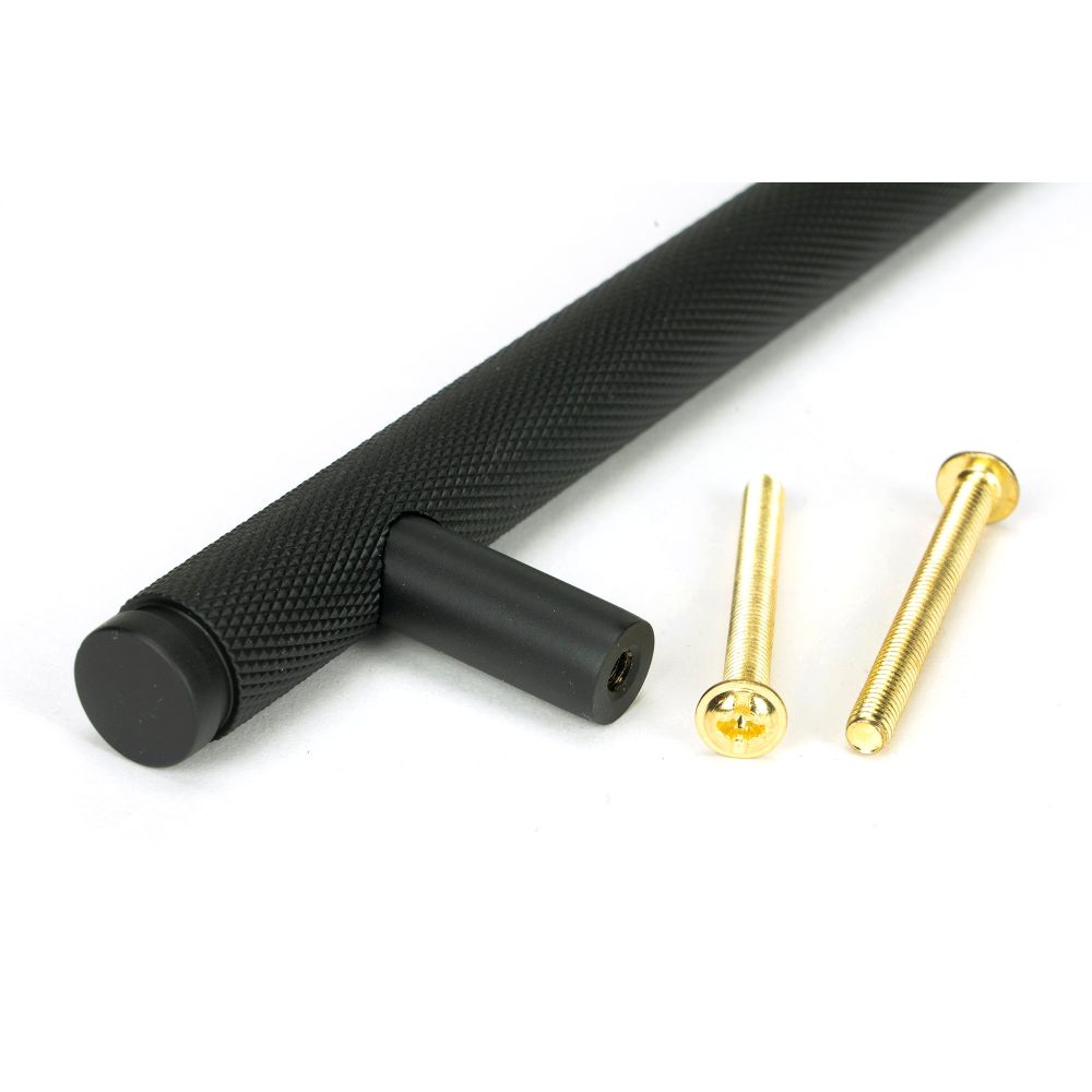 From The Anvil - Matt Black Full Brompton Pull Handle - Large | Sku. 46914 | Trade Door Handles.
