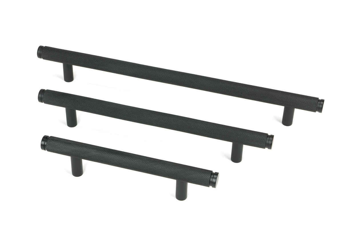 From The Anvil - Matt Black Full Brompton Pull Handle - Large | Sku. 46914 | Trade Door Handles.
