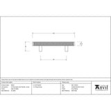 From The Anvil - Satin SS (304) Full Brompton Pull Handle - Small | Sku. 46921 | Trade Door Handles.