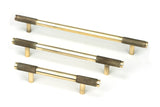 From The Anvil - Aged Brass Half Brompton Pull Handle - Small | Sku. 46924 | Trade Door Handles.