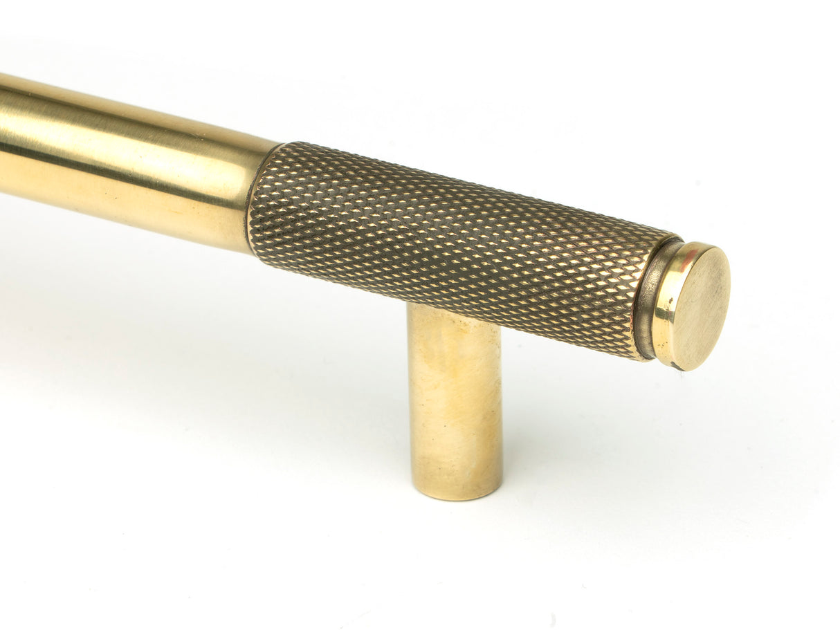 From The Anvil - Aged Brass Half Brompton Pull Handle - Medium | Sku. 46925 | Trade Door Handles.