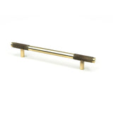 From The Anvil - Aged Brass Half Brompton Pull Handle - Medium | Sku. 46925 | Trade Door Handles.