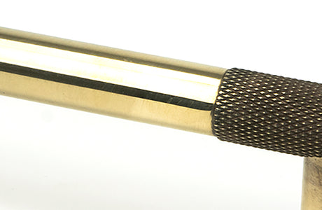 From The Anvil - Aged Brass Half Brompton Pull Handle - Large | Sku. 46926 | Trade Door Handles.