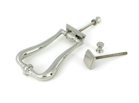 From The Anvil - Polished Marine SS (316) Slimline Art Deco Door Knocker | Sku. 46939 | Trade Door Handles.