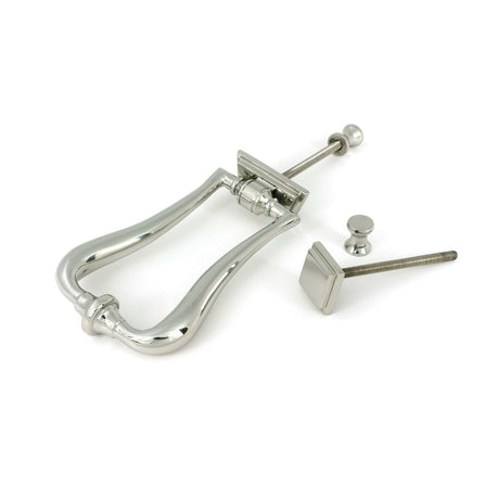 From The Anvil - Polished Marine SS (316) Slimline Art Deco Door Knocker | Sku. 46939 | Trade Door Handles.