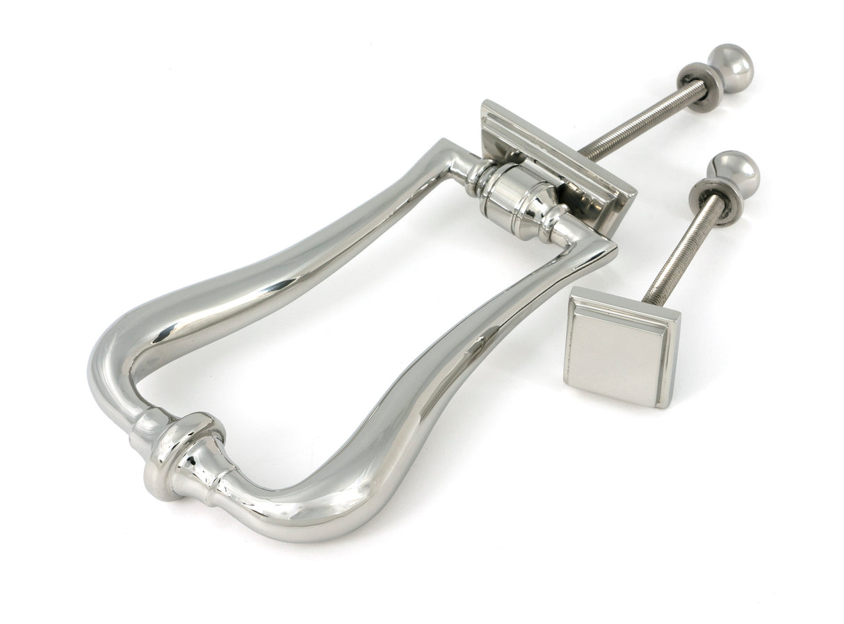 From The Anvil - Polished Marine SS (316) Slimline Art Deco Door Knocker | Sku. 46939 | Trade Door Handles.