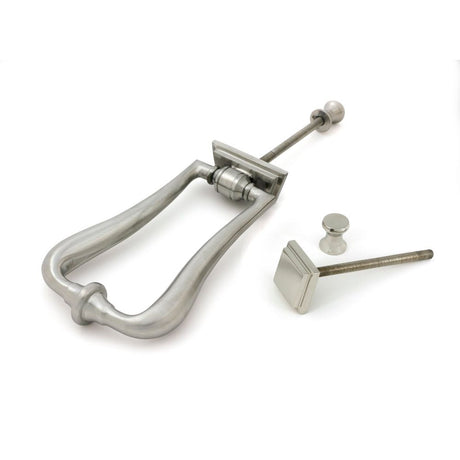 From The Anvil - Satin Marine SS (316) Slimline Art Deco Door Knocker | Sku. 46940 | Trade Door Handles.