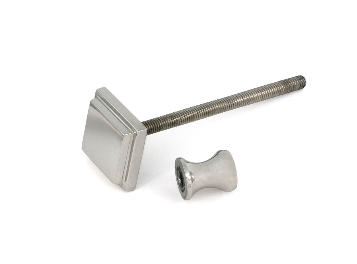 From The Anvil - Satin Marine SS (316) Slimline Art Deco Door Knocker | Sku. 46940 | Trade Door Handles.