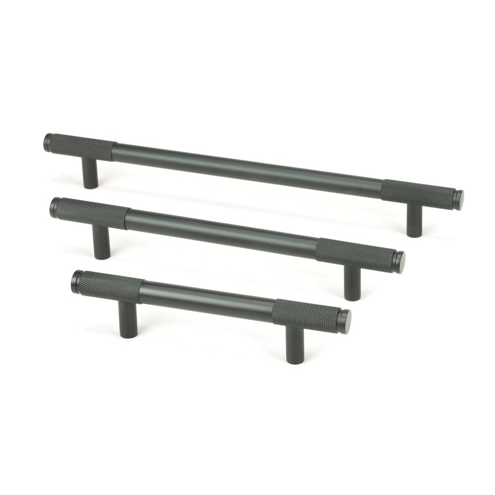 From The Anvil - Matt Black Half Brompton Pull Handle - Small | Sku. 46942 | Trade Door Handles.