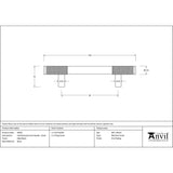 From The Anvil - Matt Black Half Brompton Pull Handle - Small | Sku. 46942 | Trade Door Handles.