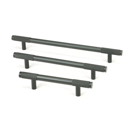 From The Anvil - Matt Black Half Brompton Pull Handle - Medium | Sku. 46943 | Trade Door Handles.