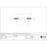 From The Anvil - Pewter Half Brompton Pull Handle - Small | Sku. 46945 | Trade Door Handles.