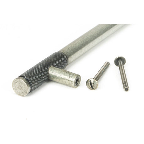 From The Anvil - Pewter Half Brompton Pull Handle - Medium | Sku. 46946 | Trade Door Handles.