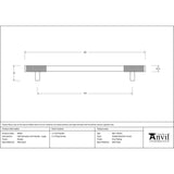 From The Anvil - Pewter Half Brompton Pull Handle - Large | Sku. 46947 | Trade Door Handles.