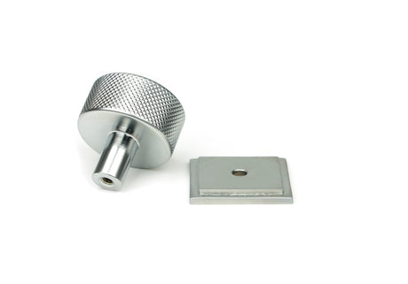 From The Anvil - Satin Chrome Brompton Cabinet Knob - 32mm (Square) | Sku. 47082 | Trade Door Handles.