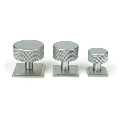 From The Anvil - Satin Chrome Brompton Cabinet Knob - 32mm (Square) | Sku. 47082 | Trade Door Handles.