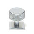 From The Anvil - Satin Chrome Brompton Cabinet Knob - 32mm (Square) | Sku. 47082 | Trade Door Handles.