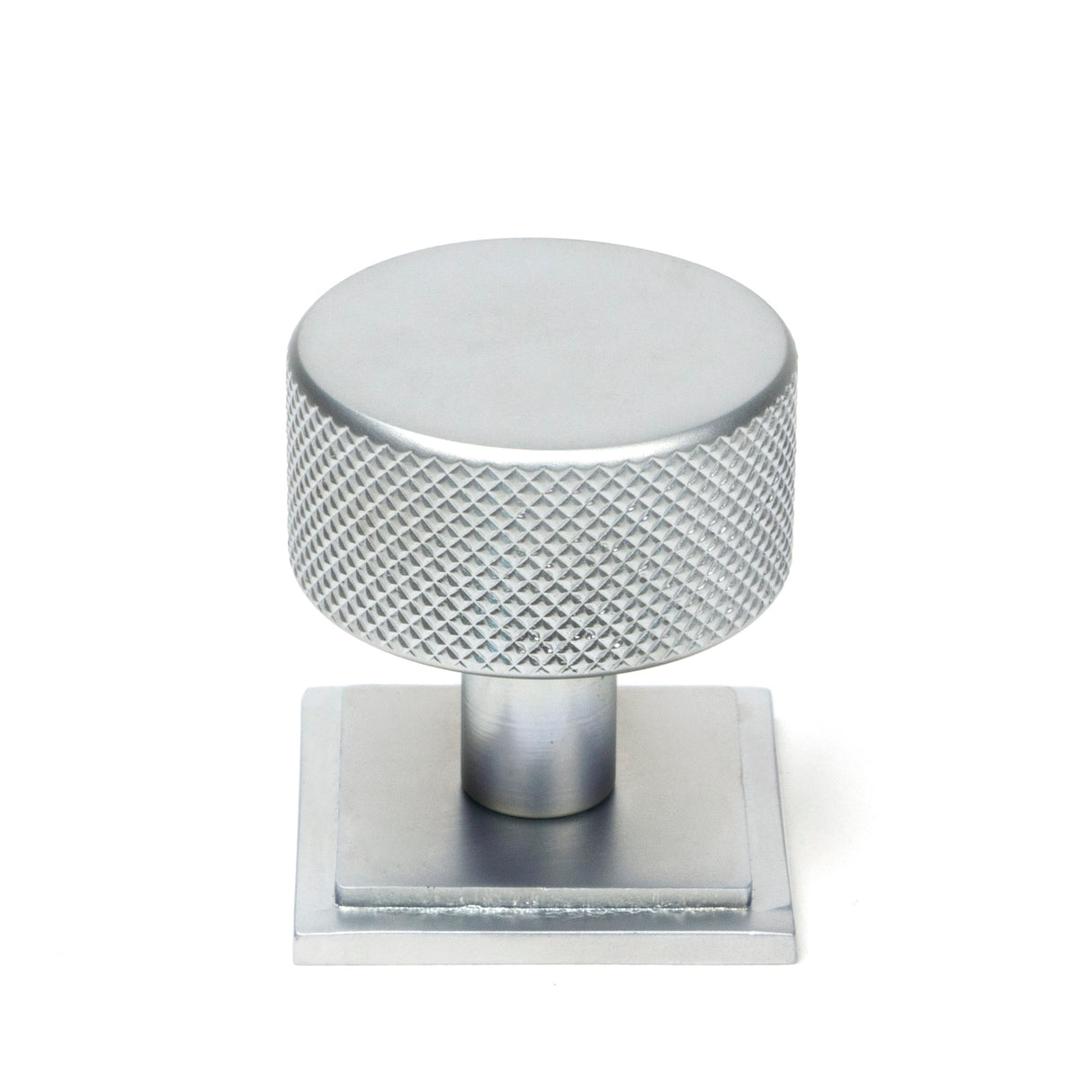 From The Anvil - Satin Chrome Brompton Cabinet Knob - 32mm (Square) | Sku. 47082 | Trade Door Handles.