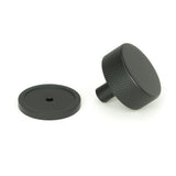 From The Anvil - Matt Black Brompton Cabinet Knob - 38mm (Plain) | Sku. 47084 | Trade Door Handles.