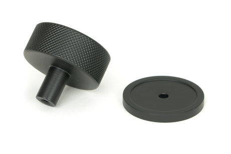 From The Anvil - Matt Black Brompton Cabinet Knob - 38mm (Plain) | Sku. 47084 | Trade Door Handles.
