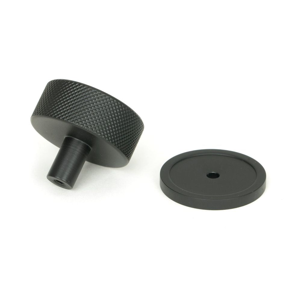 From The Anvil - Matt Black Brompton Cabinet Knob - 38mm (Plain) | Sku. 47084 | Trade Door Handles.