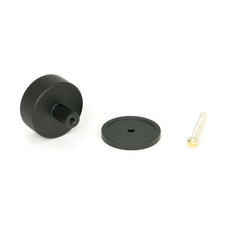 From The Anvil - Matt Black Brompton Cabinet Knob - 38mm (Plain) | Sku. 47084 | Trade Door Handles.