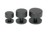 From The Anvil - Matt Black Brompton Cabinet Knob - 38mm (Plain) | Sku. 47084 | Trade Door Handles.