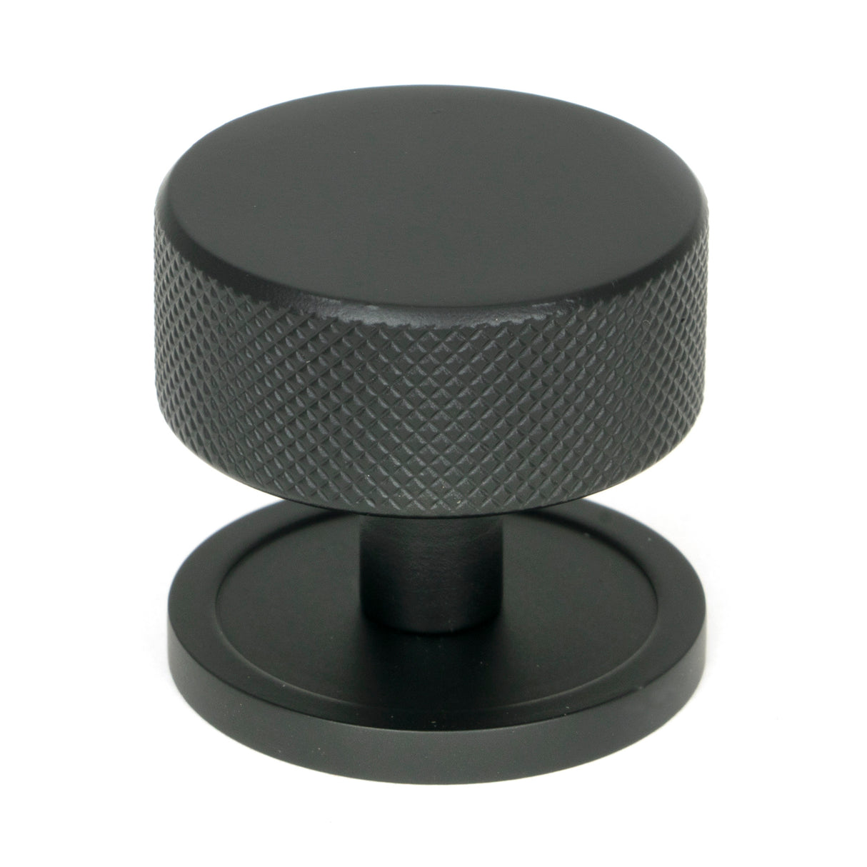 From The Anvil - Matt Black Brompton Cabinet Knob - 38mm (Plain) | Sku. 47084 | Trade Door Handles.