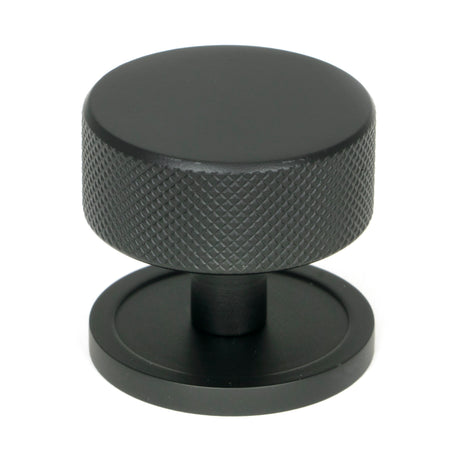 From The Anvil - Matt Black Brompton Cabinet Knob - 38mm (Plain) | Sku. 47084 | Trade Door Handles.