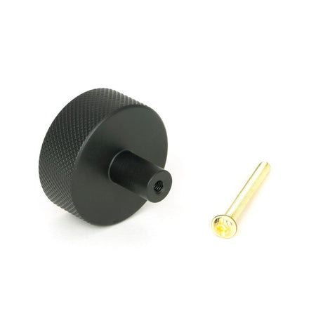 From The Anvil - Matt Black Brompton Cabinet Knob - 38mm (No rose) | Sku. 47085 | Trade Door Handles.