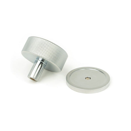 From The Anvil - Satin Chrome Brompton Cabinet Knob - 38mm (Plain) | Sku. 47086 | Trade Door Handles.