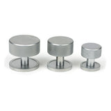 From The Anvil - Satin Chrome Brompton Cabinet Knob - 38mm (Plain) | Sku. 47086 | Trade Door Handles.