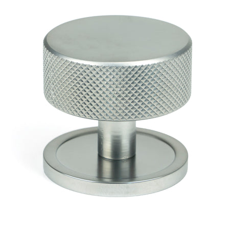 From The Anvil - Satin Chrome Brompton Cabinet Knob - 38mm (Plain) | Sku. 47086 | Trade Door Handles.