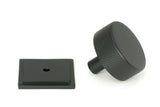 From The Anvil - Matt Black Brompton Cabinet Knob - 38mm (Square) | Sku. 47087 | Trade Door Handles.