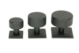 From The Anvil - Matt Black Brompton Cabinet Knob - 38mm (Square) | Sku. 47087 | Trade Door Handles.