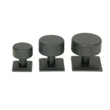 From The Anvil - Matt Black Brompton Cabinet Knob - 38mm (Square) | Sku. 47087 | Trade Door Handles.