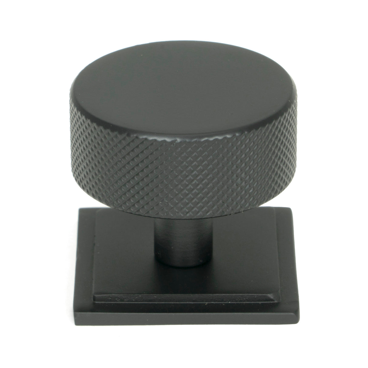 From The Anvil - Matt Black Brompton Cabinet Knob - 38mm (Square) | Sku. 47087 | Trade Door Handles.
