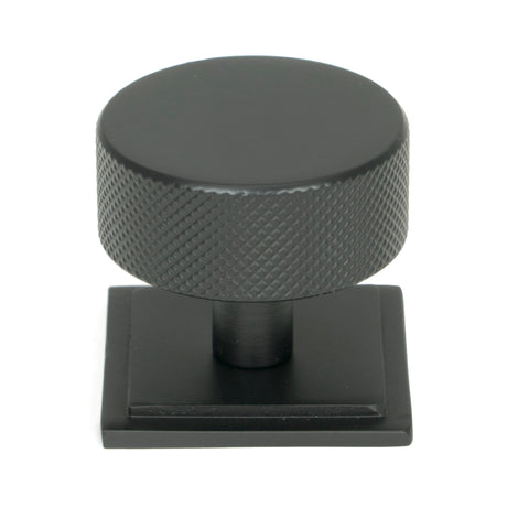 From The Anvil - Matt Black Brompton Cabinet Knob - 38mm (Square) | Sku. 47087 | Trade Door Handles.