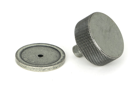 From The Anvil - Pewter Brompton Cabinet Knob - 38mm (Plain) | Sku. 47088 | Trade Door Handles.